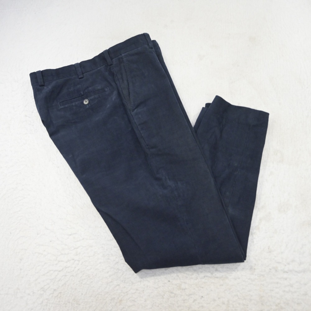 Brooks Brothers Clark Corduroy Pants Mens 36x30 Blue Stretch Casual Trousers